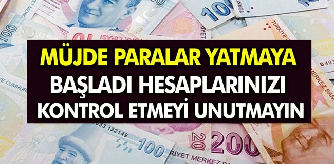 Bakan duyurdu paralar hesaplara yattı !