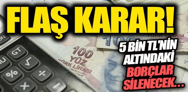 Teklif Meclise gönderildi,o borçların bir kısmı silinecek !