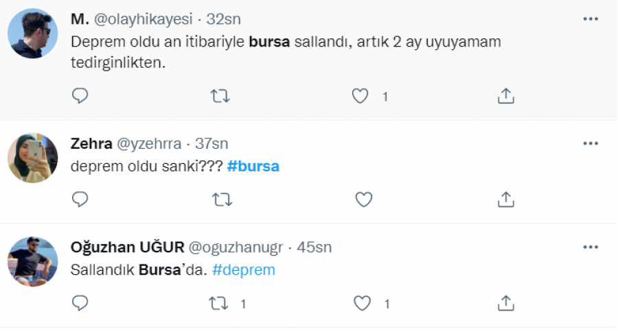 Korkutan Deprem !