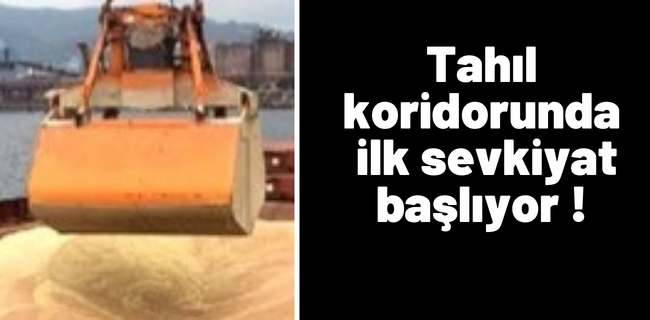 Tahıl koridorunda ilk sevkiyat başlıyor !