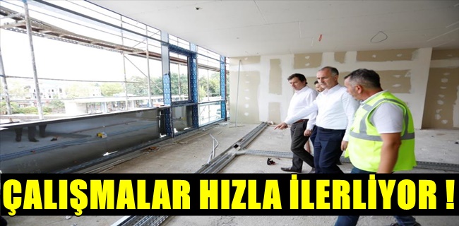 Belediye Hizmet Binasında Dış Cephe Çalışmaları Başladı