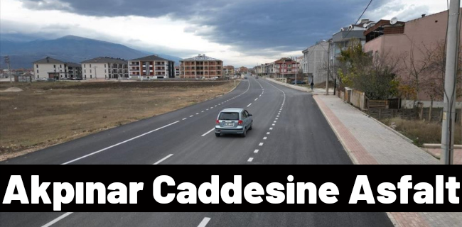 Akpınar Caddesinde Asfalt Çalışmaları Sürüyor