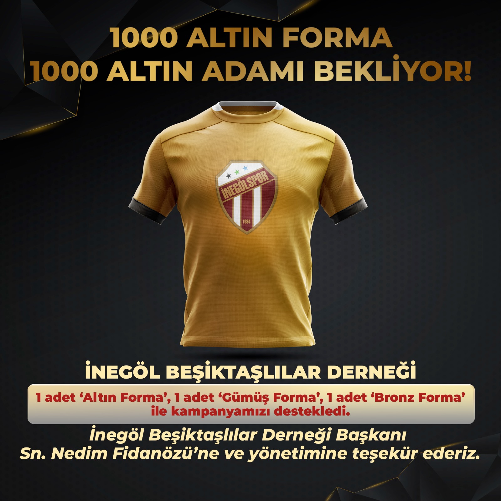 Forma kampanyasına Beşiktaşlılar Derneğinden tam destek !