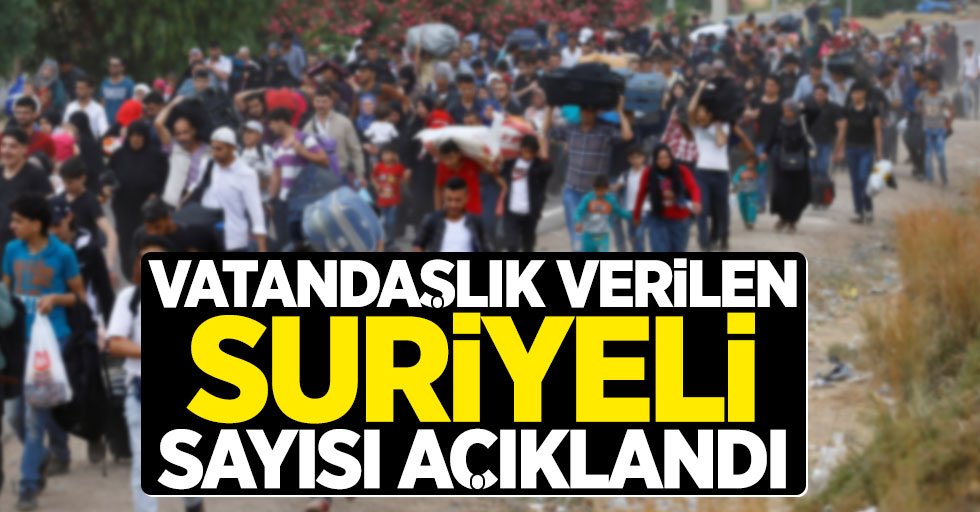 Türk vatandaşlığına hak kazanan Suriyeli sayısını açıkladı!