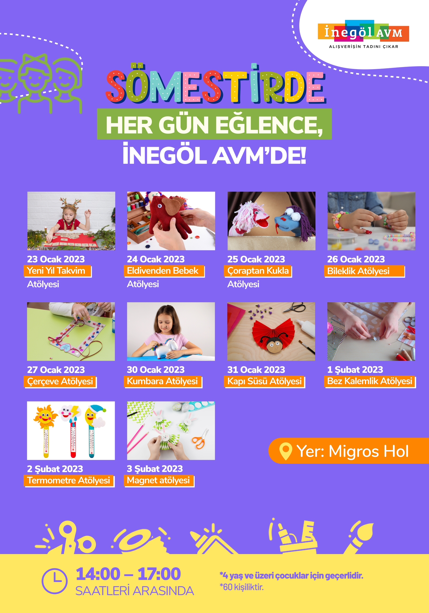 ÇOCUKLAR SÖMESTR TATİLİNİ İNEGÖL AVM