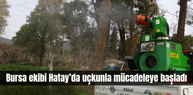 Bursa ekibi Hatay’da uçkunla mücadeleye başladı