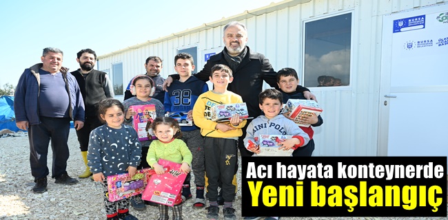 Acı hayata konteynerde yeni başlangıç