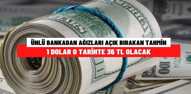 Dev bankadan Türkiye tahmini! Dolar 36 lira olacak