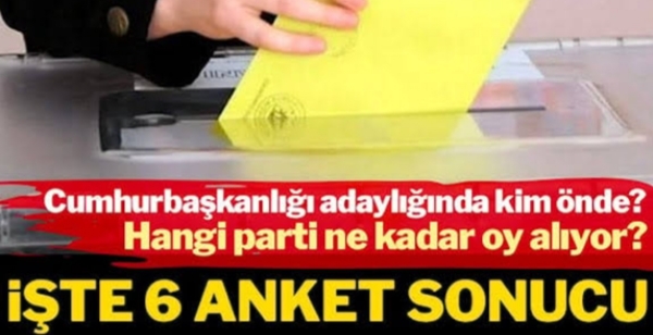 Son anket sonuçları: Hangi parti ne kadar oy alıyor?