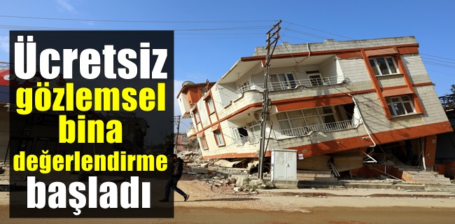 Ücretsiz ‘gözlemsel bina değerlendirme’ başladı