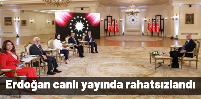 Erdoğan canlı yayında rahatsızlandı