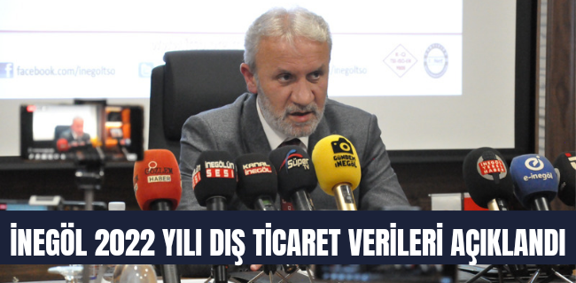 İNEGÖL 2022 YILI DIŞ TİCARET VERİLERİ AÇIKLANDI