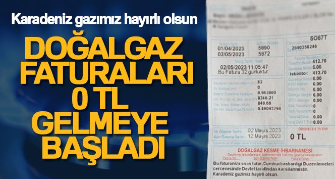 Ücretsiz doğalgaz faturaları evlere ulaşmaya başladı
