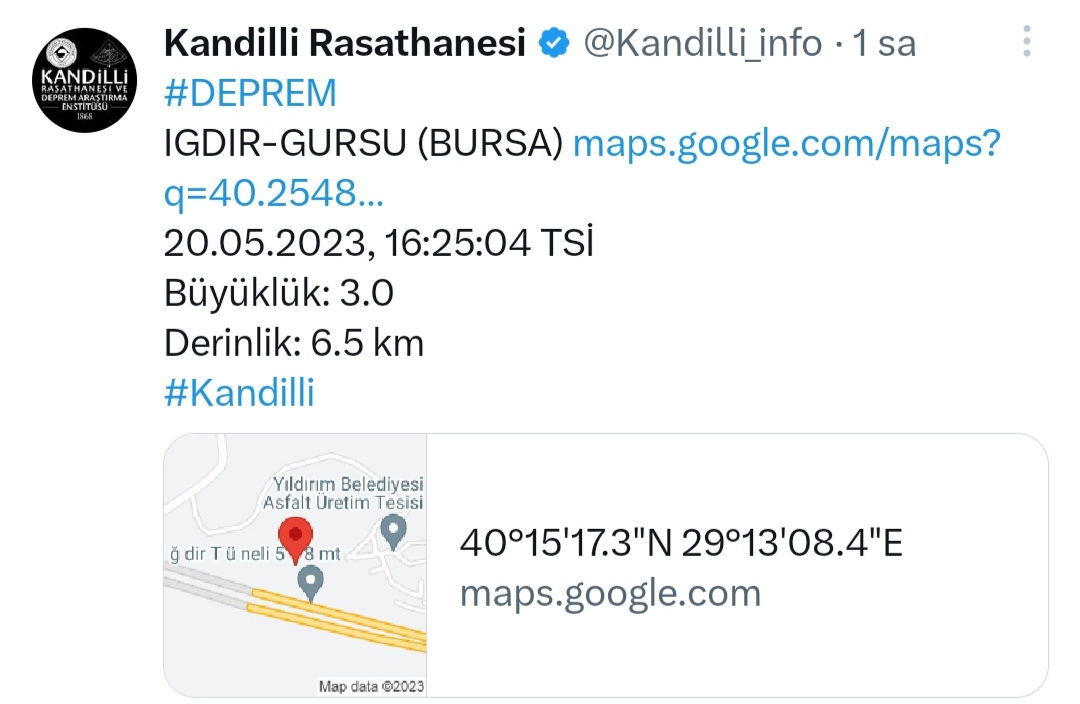 Bursa sallandı !