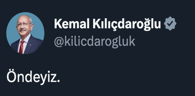 Kemal Kılıçdaroğlu: Öndeyiz!