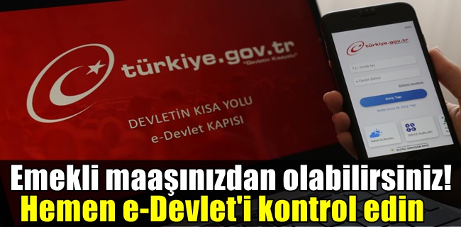 Emekli maaşınızdan olabilirsiniz! Hemen e-Devlet