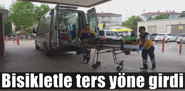 Bisikletle ters yöne girince !
