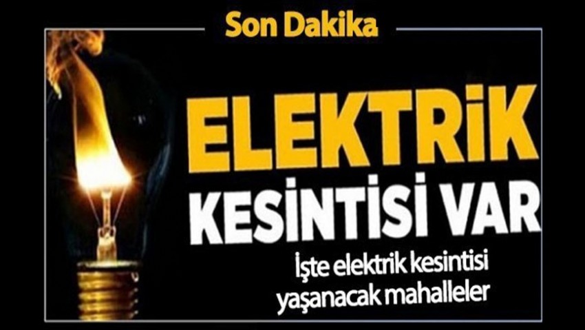 İNEGÖL ELEKTRİK KESİNTİSİ OLACAK !