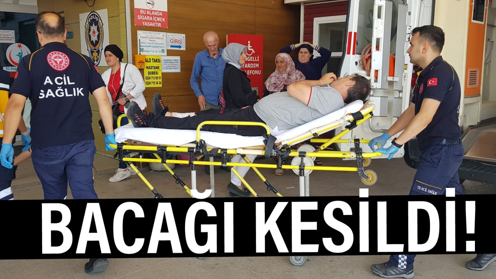 İnegölde acı olay! Bacağı kesildi