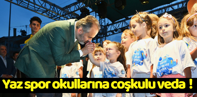 Yaz spor okullarına coşkulu veda