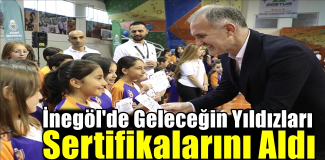 İnegöl’ün Gelecekteki Yıldızları Sertifikalarını Aldı