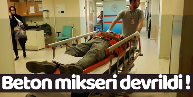 Beton mikseri şarampole uçtu !