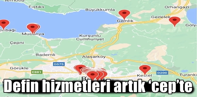 Defin hizmetleri artık ‘cep’te