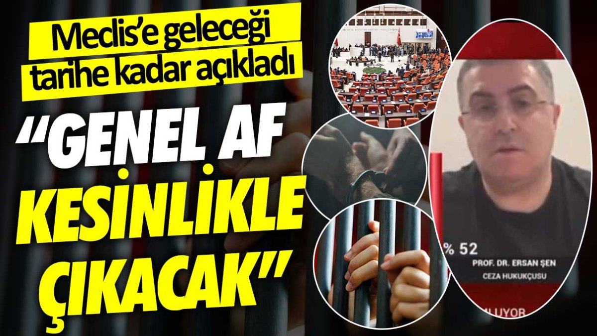 Genel af yasası çıkıyor! Ersan Şen açıkladı!