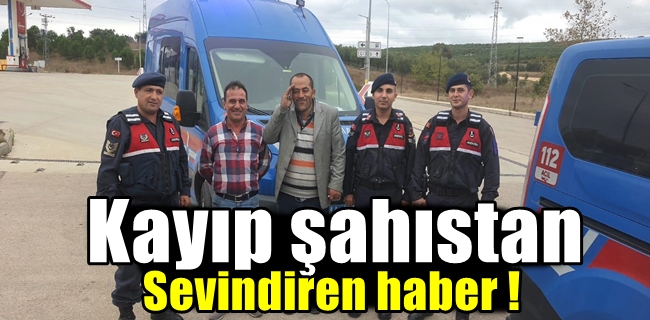 Jandarma tarafından sağ salim bulundu !