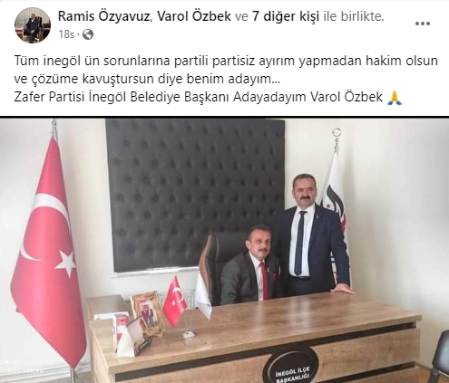 Zafer Partisi İnegöl Belediye Başkan adayını açıkladı !