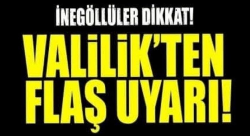 İnegöl için sarı uyarı verildi !