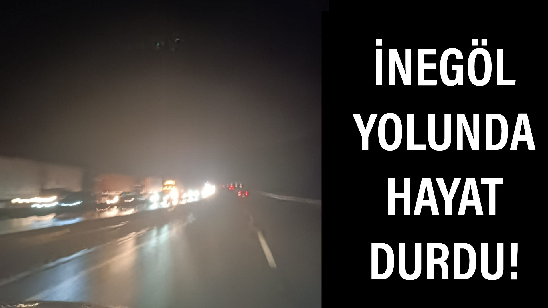 İnegöl çıkışında 7 kilometrelik kuyruk