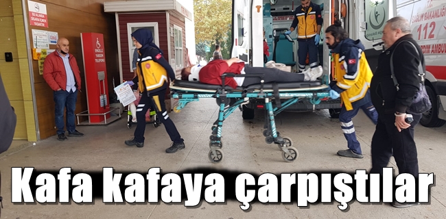 Kafa kafaya çarpıştılar !