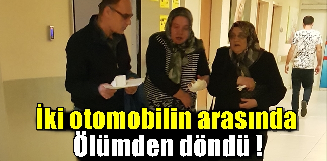 İki otomobilin arasında kaldı !