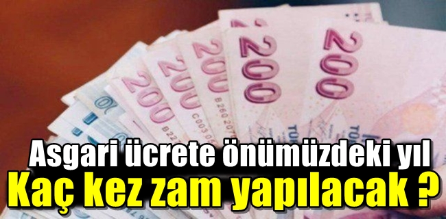 Asgari ücrete önümüzdeki yıl kaç kez zam yapılacak ?