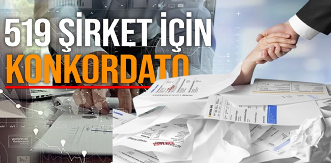 519 şirket konkordato talep etti