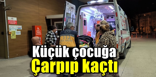 10 yaşındaki çocuğa çarpıp kaçtı !