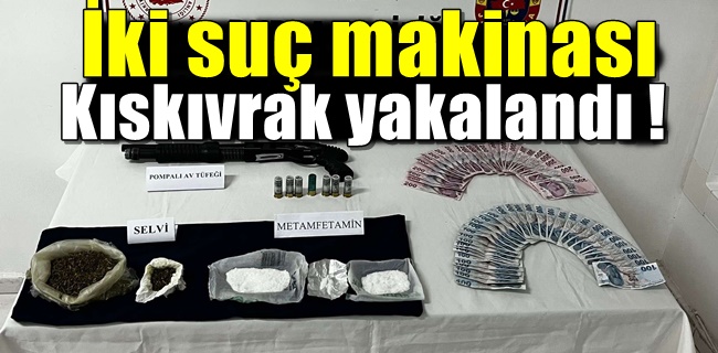 İki suç makinası kıskıvrak yakalandı !