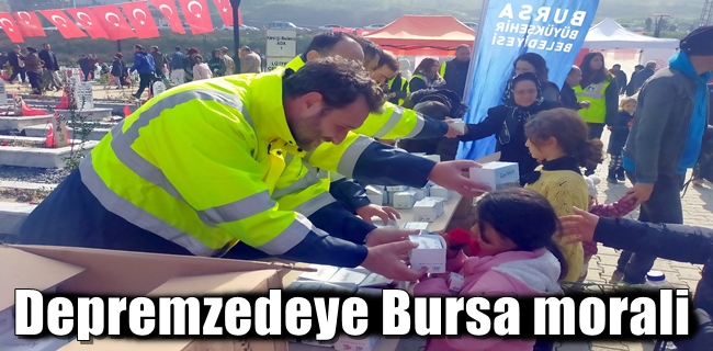 Depremzedeye Bursa morali
