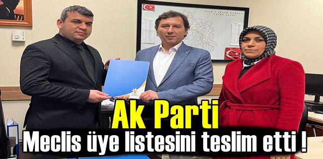 Ak Parti listeyi YSK