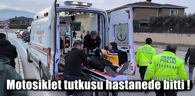 Daha yeni aldığı motosiklet ile kaza yaptı !