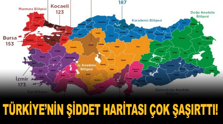 Şiddet haritası ortaya çıktı !