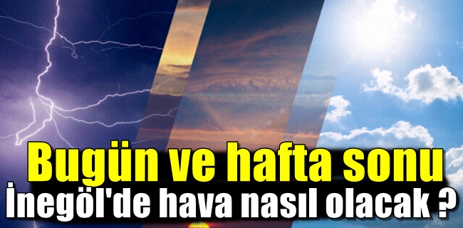 Meteoroloji’den İnegöl için hafta sonu açıklaması