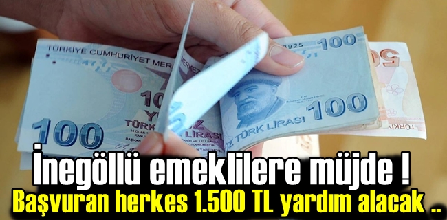 İnegöllü emeklilere 1.500 TL