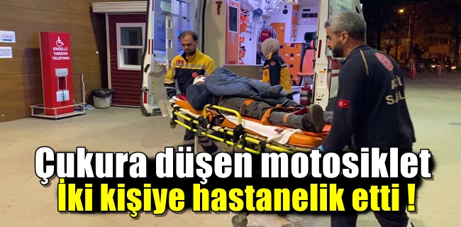 Motosikletten düşen  kişi yaralandı !